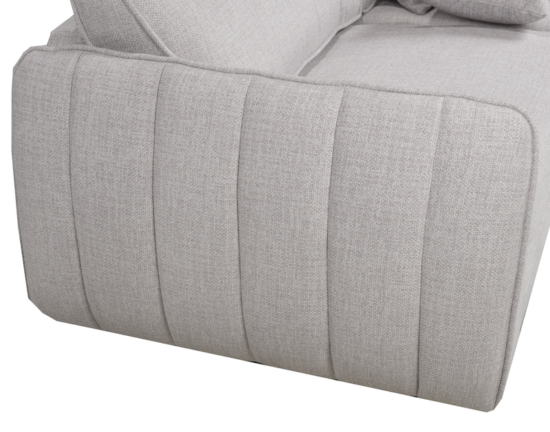 Made in Canada Annex 65” Fabric Loveseat with Accent Pillows - Grey