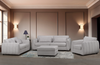 Made in Canada Annex 65” Fabric Loveseat with Accent Pillows - Grey | Causeuse Annex de 65 po fabriquée au Canada en tissu avec coussins décoratifs - grise