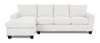 Made in Canada Customizable Sofa Lab Arc Left-Facing Fabric Sofa Chaise - Teddy Snow | Sofa avec fauteuil long de gauche personnalisable Arc de Sofa Lab fabriqué au Canada en tissu - Teddy Snow
