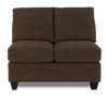 Made in Canada Customizable Sofa Lab Arc 46" Armless Fabric Loveseat – Teddy Walnut | Causeuse sans accoudoirs personnalisable Arc de Sofa Lab de 46 po fabriquée au Canada en tissu - Teddy Walnut