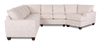 Made in Canada Customizable Sofa Lab Arc 4-Piece Right-Facing Sectional with Cuddler - Chenille White | Sofa sectionnel de droite 4 pièces avec fauteuil enveloppant personnalisable Arc de Sofa Lab fabriqué au Canada en tissu - Chenille White