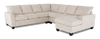 Made in Canada Customizable Sofa Lab Arc 4-Piece Right-Facing Sectional with Chaise - Chenille White | Sofa sectionnel de droite 4 pièces avec fauteuil long personnalisable Arc de Sofa Lab fabriqué au Canada en tissu - Chenille White