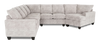 Made in Canada Customizable Sofa Lab Arc 4-Piece Right-Facing Sectional with Cuddler - Plush Oyster | Sofa sectionnel de droite 4 pièces avec fauteuil enveloppant personnalisable Arc de Sofa Lab fabriqué au Canada en tissu - Plush Oyster