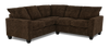 Made in Canada Customizable Sofa Lab Arc 2-Piece Fabric Sectional - Plush Chocolate | Sofa sectionnel 2 pièces personnalisable Arc de Sofa Lab fabriqué au Canada en tissu - Plush Chocolate