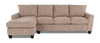 Made in Canada Customizable Sofa Lab Arc Left-Facing Fabric Sofa Chaise - Chenille Praline | Sofa avec fauteuil long de gauche personnalisable Arc de Sofa Lab fabriqué au Canada en tissu - Chenille Praline