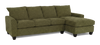 Made in Canada Customizable Sofa Lab Arc Right-Facing Fabric Sofa Chaise  – Chenille Moss | Sofa avec fauteuil long de droite personnalisable Arc de Sofa Lab fabriqué au Canada en tissu - Chenille Moss