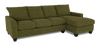 Made in Canada Customizable Sofa Lab Arc Fabric Right-Facing Sofabed Sectional - Chenille Moss | Sofa-lit sectionnel de droite personnalisable Arc de Sofa Lab fabriqué au Canada en tissu - Chenille Moss