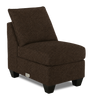 Made in Canada Customizable Sofa Lab Arc 46" Fabric Armless Chair – Teddy Walnut | Fauteuil sans accoudoirs personnalisable Curve de Sofa Lab de 24 po fabriqué au Canada en tissu  - Teddy Walnut