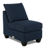 Made in Canada Customizable Sofa Lab Arc 46" Fabric Armless Chair – Chenille Pacific | Fauteuil sans accoudoirs personnalisable Curve de Sofa Lab de 24 po fabriqué au Canada en tissu  - Chenille Pacific