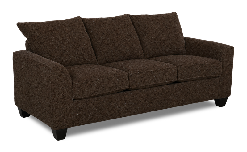 Made in Canada Customizable Sofa Lab Arc 86\" Fabric Sofa Bed - Teddy Walnut