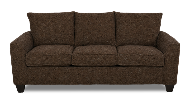 Made in Canada Customizable Sofa Lab Arc 86\" Fabric Sofa Bed - Teddy Walnut