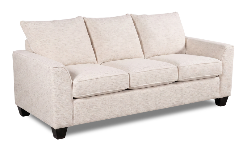 Made in Canada Customizable Sofa Lab Arc 86\" Fabric Sofa Bed - Chenille White