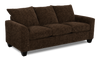 Made in Canada Customizable Sofa Lab Arc 86\" Fabric Sofa Bed - Plush Chocolate