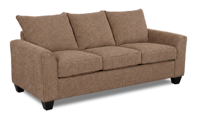 Made in Canada Customizable Sofa Lab Arc 86" Fabric Sofa Bed - Chenille Praline | Sofa-lits personnalisable Arc de Sofa Lab de 86 po fabriqué au Canada en tissu - Chenille Praline