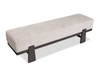 Arden Dining Bench with Cushion Fabric Seat, Wood, 47.24"W - Espresso Brown/Beige | Banc de salle à manger Arden de 47,24 po (L) en bois avec siège rembourré en tissu - brun espresso et beige