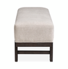 Arden Dining Bench with Cushion Fabric Seat, Wood, 47.24"W - Espresso Brown/Beige | Banc de salle à manger Arden de 47,24 po (L) en bois avec siège rembourré en tissu - brun espresso et beige