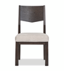 Arden Dining Chair with Cushion Fabric Seat, Wood - Espresso Brown/Beige  | Chaise de salle à manger Arden en bois avec siège rembourré en tissu - brun espresso et beige