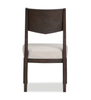 Arden Dining Chair with Cushion Fabric Seat, Wood - Espresso Brown/Beige  | Chaise de salle à manger Arden en bois avec siège rembourré en tissu - brun espresso et beige