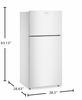 Amana 28" 14 Cu. Ft. Wide Top-Freezer with Large Crisper Drawer Refrigerator – White - ARTX2314TW | Réfrigérateur Amana large de 14 pi3 et de 28 po à congélateur supérieur avec grand bac à légumes - blanc - ARTX2314TW