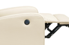 Asher 31.5" Genuine Leather Power Reclining Chair – Beige | Fauteuil à inclinaison électrique Asher de 31.5 po en cuir véritable - beige