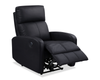 Asher 31.5" Genuine Leather Power Reclining Chair – Black | Fauteuil à inclinaison électrique Asher de 31.5 po en cuir véritable - noir