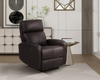Asher 31.5" Genuine Leather Power Reclining Chair – Dark Brown | Fauteuil à inclinaison électrique Asher de 31.5 po en cuir véritable - brun foncé