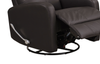 Asher 31.5" Genuine Leather Swivel Glider Reclining Chair – Dark Brown | Fauteuil pivotant, coulissant et inclinable Asher de 31.5 po en cuir véritable - brun foncé