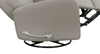 Asher 31.5" Genuine Leather Swivel Glider Reclining Chair – Light Grey | Fauteuil pivotant, coulissant et inclinable Asher de 31,5 po en cuir véritable - gris clair