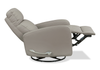 Asher 31.5" Genuine Leather Swivel Glider Reclining Chair – Light Grey | Fauteuil pivotant, coulissant et inclinable Asher de 31,5 po en cuir véritable - gris clair