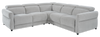 Cindy Crawford Home Aspen 3-Piece Power Reclining Sectional with Adjustable Headrests and USB Port - Silver | Sofa sectionnel à inclinaison électrique Aspen de Cindy Crawford Home 3 pièces avec appuie-têtes électriques et port USB - argenté