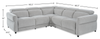 Cindy Crawford Home Aspen 3-Piece Power Reclining Sectional with Adjustable Headrests and USB Port - Silver | Sofa sectionnel à inclinaison électrique Aspen de Cindy Crawford Home 3 pièces avec appuie-têtes électriques et port USB - argenté