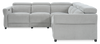 Cindy Crawford Home Aspen 3-Piece Power Reclining Sectional with Adjustable Headrests and USB Port - Silver | Sofa sectionnel à inclinaison électrique Aspen de Cindy Crawford Home 3 pièces avec appuie-têtes électriques et port USB - argenté