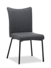 Atlas 7pc Dining Set with Table & 6 Chairs, Sintered Stone & Metal, 71"W - Grey/Black | Ensemble de salle à manger Atlas 7 pièces en pierre frittée et métal avec table de 71 po (L) et 6 chaises - gris et noir
