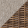 Banff 3-Piece Outdoor Patio Set with 2 Loveseats & Corner Chair - Weather Resistant - Brown/Beige | Ensemble Banff 3 pièces pour la terrasse à l’extérieur avec 2 causeuses et un fauteuil en coin, résistant aux intempéries - naturel et beige