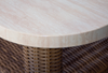 Banff Outdoor Patio End Table - Resin Wicker & Aluminum, Weather Resistant - Brown/Beige | Table de bout Banff pour la terrasse à l’extérieur - osier en résine et aluminium, résistante aux intempéries - brune et beige