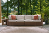 Banff Outdoor Patio End Table - Resin Wicker & Aluminum, Weather Resistant - Brown/Beige | Table de bout Banff pour la terrasse à l’extérieur - osier en résine et aluminium, résistante aux intempéries - brune et beige