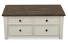 Baxter 46” Country-Style Lift-Top Coffee Table – Mocha | Table à café Baxter de 46 po de style champêtre avec dessus relevable - moka