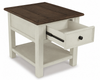 Baxter 24” Country-Style End Table with Storage – Mocha | Table de bout Baxter de 24 po de style champêtre avec rangement - moka