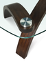 Baynes 23" Contemporary End Table with Glass Top and Wood Legs - Hazelnut | Table de bout contemporaine Baynes de 23 po avec dessus en verre et pattes en bois - noisette