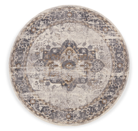 Blanche Multi-Colour Round Area Rug – 7’ x 7’ 