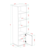 Brenner 20" Bookcase Pier with Storage – Charcoal  | Section latérale bibliothèque Brenner de 20 po avec rangement - anthracite