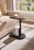 Cedric 18" Adjustable Accent Table – Walnut Oak and Black | Table d’appoint réglable Cedric de 18 po - chêne noyer et noir