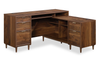 Clifford Place 59.06“ L -Shaped Desk with 5 Drawers – Grand Walnut | Bureau en forme de L Clifford Place de 59,06 po à 5 tiroirs - noyer majestueux