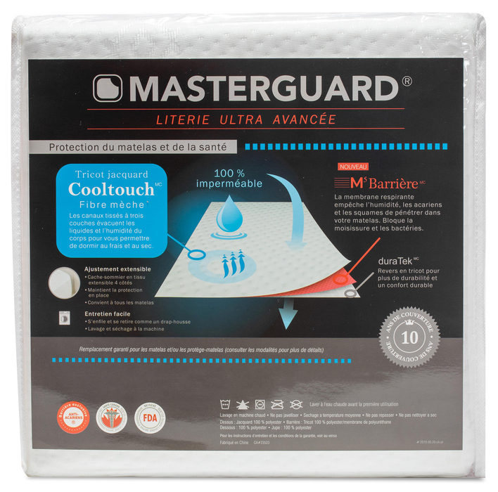 Masterguard Cooltouch™ Queen Mattress Protector with 2 Cooltouch™ Plus Queen Pillows
