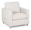 Made in Canada Sofa Lab Customizable Club 36" Fabric Accent Chair with Wood Legs – Teddy Riverrock | Fauteuil d’appoint personnalisable Club de Sofa Lab de 36 po fabriqué au Canada en tissu avec pattes en bois - Teddy Riverrock