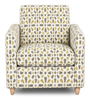 Made in Canada Sofa Lab Customizable Club 36" Fabric Accent Chair with Wood Legs – Lemonade Accent Fabric | Fauteuil d’appoint personnalisable Club de Sofa Lab de 36 po fabriqué au Canada en tissu avec pattes en bois - tissu décoratif Lemonade