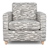 Made in Canada Sofa Lab Customizable Club 36" Fabric Accent Chair with Wood Legs – Flint Accent Fabric | Fauteuil d’appoint personnalisable Club de Sofa Lab de 36 po fabriqué au Canada en tissu avec pattes en bois - tissu décoratif Flint