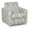 Made in Canada Sofa Lab Customizable Club 36" Fabric Accent Chair with Wood Legs – Capri Accent Fabric | Fauteuil d’appoint personnalisable Club de Sofa Lab de 36 po fabriqué au Canada en tissu avec pattes en bois - tissu décoratif Capri