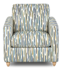 Made in Canada Sofa Lab Customizable Club 36" Fabric Accent Chair with Wood Legs – Capri Accent Fabric | Fauteuil d’appoint personnalisable Club de Sofa Lab de 36 po fabriqué au Canada en tissu avec pattes en bois - tissu décoratif Capri