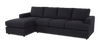 Made in Canada Customizable Sofa Lab Curve Left-Facing Fabric Sofa Chaise  – Teddy Raven | Sofa avec fauteuil long de gauche personnalisable Curve de Sofa Lab fabriqué au Canada en tissu - Teddy Raven